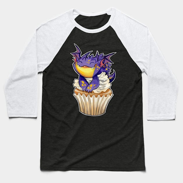 Cupcake dragon lemon lavender squish Baseball T-Shirt by BiancaRomanStumpff